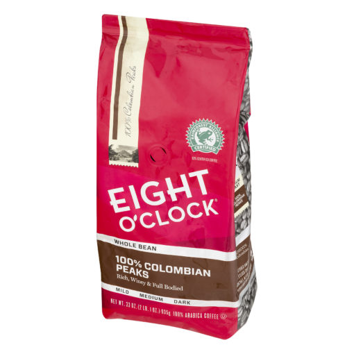 Eight O’Clock 100% Colombian Peaks Whole Bean Coffee 33 Oz. Bag