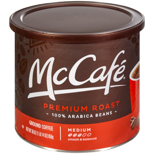 McCafe Premium Roast Medium Ground Coffee, Caffeinated, 30 oz Can