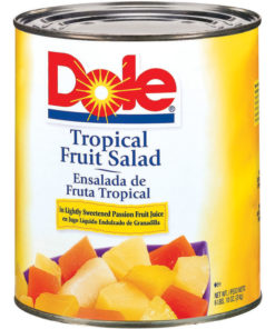 Dole Tropical Fruit Salad in Light Syrup and Passion Fruit Juice, All Natural Fruit, 106 Oz