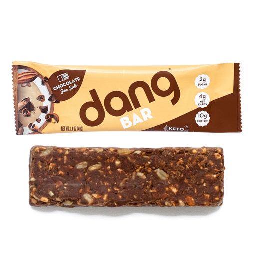 Dang Bar, Chocolate Sea Salt, Keto, Low Sugar, Plant Based, Gluten Free, 1.4 Oz, 12 Ct