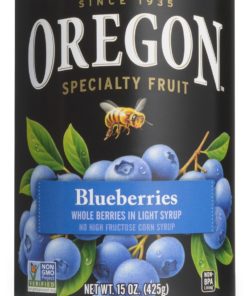 (2 Pack) Oregon Fruit All-Natural Blueberries in Light Syrup, 15 oz. Can