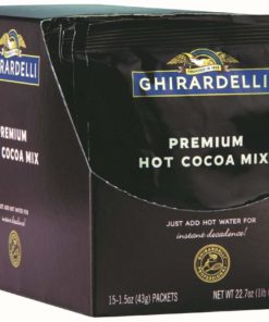 Ghirardelli Premium Hot Cocoa Envelopes, Double Chocolate, 1.5-Ounce (Pack of 15)