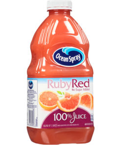 (2 Pack) Ocean Spray 100% Juice, Ruby Red Grapefruit, 60 Fl Oz, 1 Count