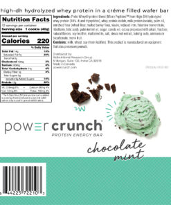 Powercrunch Original Protein Bar, 13g Protein, Chocolate Mint, 16.8 Oz, 12 Ct
