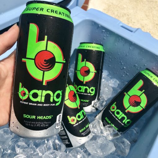 Bang Sour Heads Energy Drink with Super Creatine, 16oz 12pk