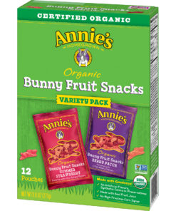 Annie’s Organic Bunny Fruit Snacks, Variety Pack, 12 ct, 0.8 oz