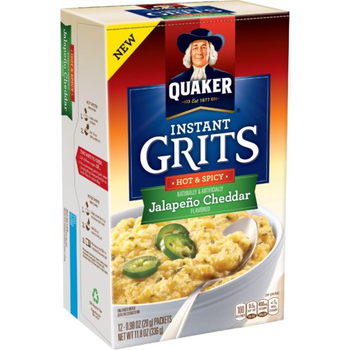 Quaker Instant Grits, Jalapeno Cheddar, 12 Packets
