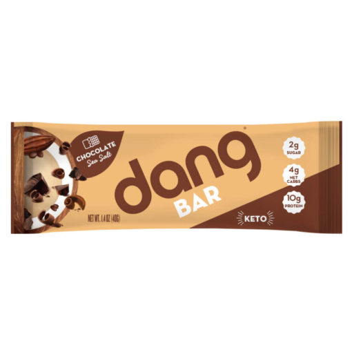 Dang Bar, Chocolate Sea Salt, Keto, Low Sugar, Plant Based, Gluten Free, 1.4 Oz, 12 Ct