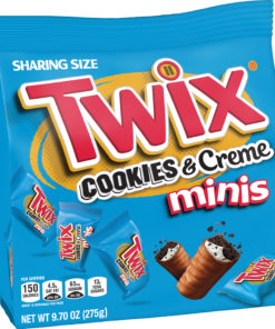 TWIX Minis Cookies and Creme Chocolate Candy Bars, 9.7- Ounce Bag
