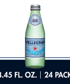 S.Pellegrino Sparkling Natural Mineral Water, 8.45 fl oz. Glass Bottles (24 Count)