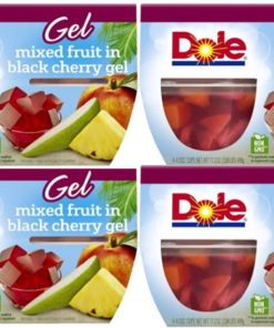 (16 Cups) Dole Fruit Bowls Mixed Fruit in Black Cherry Gel, 4.3 oz cups