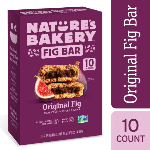 Nature’s Bakery Whole Wheat Original Fig Bar, 10 Twin Packs, 2 Oz each