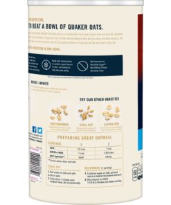 Quaker Oats, Quick 1 – Minute Oatmeal, 42 oz Canister