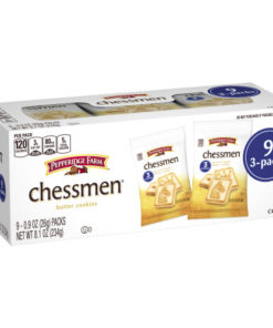 Pepperidge Farm Chessmen Butter Cookies, 8.1 oz. Multi-pack Tray, 9-count Snack Packs
