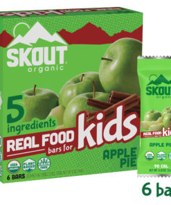Skout Organic Kids Bars, Apple Pie, 6 bars, 0.85oz each