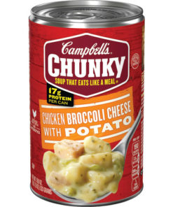 (4 pack) Campbell’s Chunky Soup, Chicken Broccoli Cheese with Potato Soup, 18.8 Ounce Can