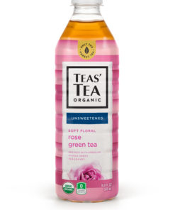 Teas’ Tea Unsweetened Rose Green Tea, 16.9 Ounce (Pack of 12), Organic, Zero Calories, No Sugars, No Artificial Sweeteners, Antioxidant Rich, High in Vitamin C 