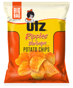 Utz Ripples Barbeque Potato Chips Big Bag, 14.5 Oz.