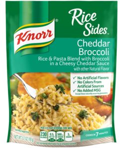 (6 pack) Knorr Rice Side Dish For Rich, Savoury Flavor Cheddar Broccoli No Artificial Preservatives 5.7 Oz