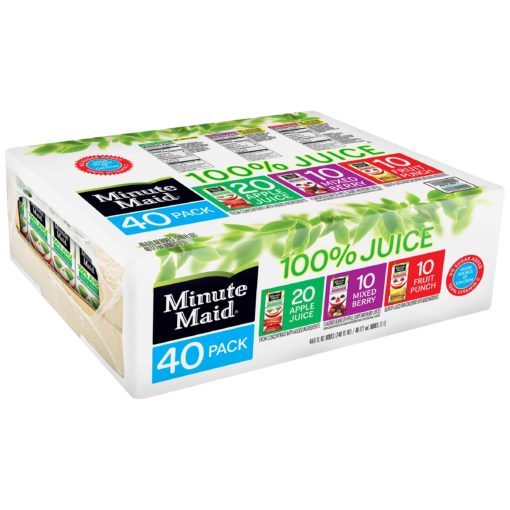 MINUTE MAID 100% Juice Box Variety Pack, 6 oz, 40 Count