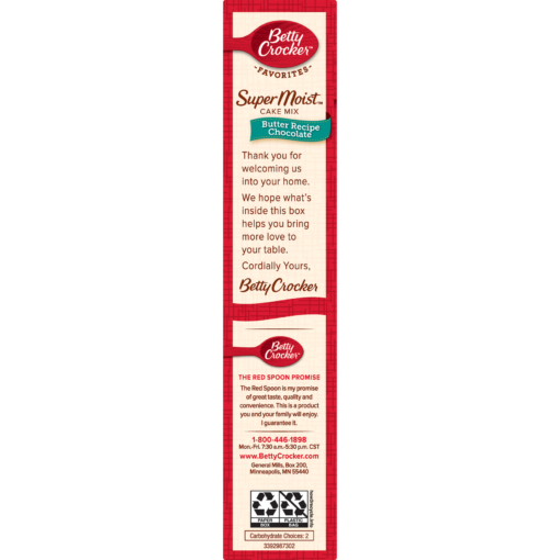 (2 pack) Betty Crocker Super Moist Butter Recipe Chocolate Cake Mix, 15.25 oz