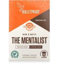 Bulletproof The Mentalist Medium-Dark Roast Pods, Premium Gourmet Organic Clean Coffee, Rainforest Alliance certified, Paleo and Keto Diet, Keurig Compatible (10 Count)