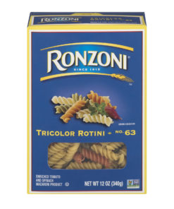 (3 Pack) Ronzoni Tricolor Rotini Pasta, 12-Ounce Box