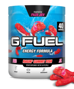 G Fuel Elite Energy and Endurance Powder Tub, Ragin’ Gummy Fish, 40 Servings, Inspired by FaZe Jev