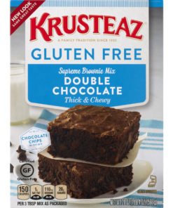 (2 Pack) Krusteaz Gluten Free Double Chocolate Brownie Mix, 20 oz Box