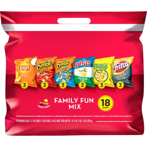 Frito Lay Family Fun Mix Snacks Variety Pack, 18 bags