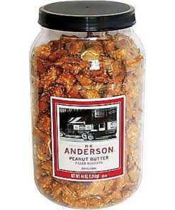 HK Anderson Peanut Butter Filled Pretzel Nuggets, 44 Oz. Canister