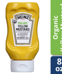 (3 Pack) Heinz Organic Yellow Mustard, 8 oz Bottle