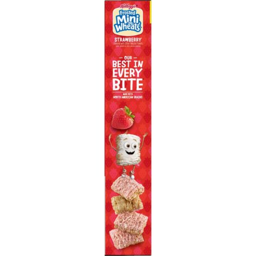 Kellogg’s Frosted Mini-Wheats Breakfast Cereal, Strawberry, Family Pack, 22 Oz