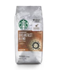 Starbucks Medium Roast Whole Bean Coffee — Breakfast Blend — 1 bag (12 oz.)