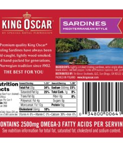 (3 Pack) King Oscar One Layer Mediterranean Style Sardines, 3.75 oz