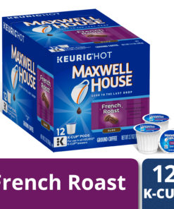 Maxwell House Dark French Roast Coffee K Cup Pods, Caffeinated, 12 ct – 3.7 oz Box