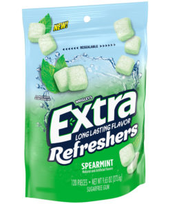 Extra Refreshers Gum, Spearmint, 120 Pieces, 9.65 oz.