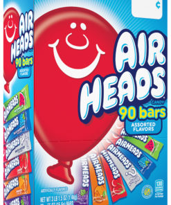 Airheads Individually Wrapped Fruit Candy Variety Gravity Feed Box, 90 Count