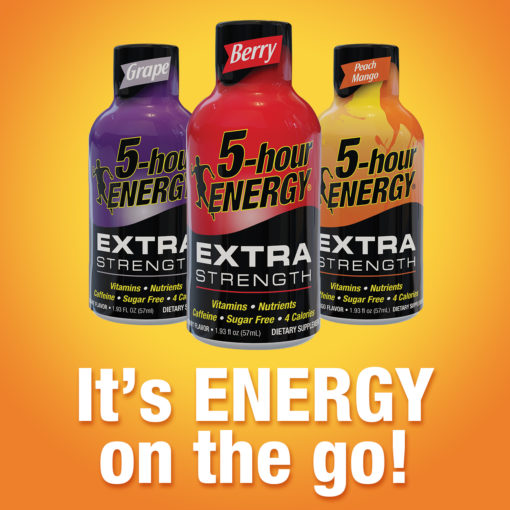 (15 Counts) 5-hour ENERGY® Shot, Extra Strength, Grape, 1.93 oz