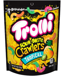 Trolli Sour Brite Crawlers Tropical , 9 Oz., Bag