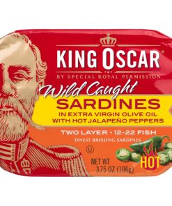 (2 Pack) King Oscar Two Layer Sardines & Jalapeno in Olive Oil, 3.75 oz