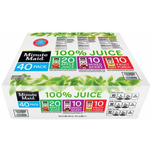 MINUTE MAID 100% Juice Box Variety Pack, 6 oz, 40 Count