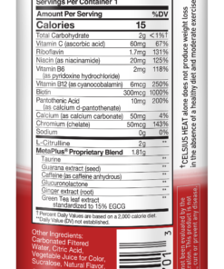 CELSIUS HEAT Inferno Punch Performance Energy Drink, Zero Sugar, 16oz. Can, 12 Pack