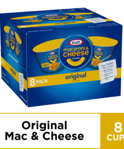 Kraft Easy Mac Original Flavor Macaroni and Cheese Dinner Cups, 8 – 2.5 oz Cups