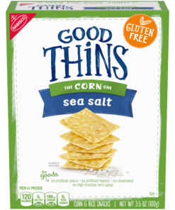 Nabisco Good Thins, Gluten Free Corn & Rice Crackers, Sea Salt, 3.5 Oz.