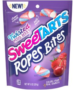 SweeTARTS Twisted Mixed Berry Ropes Bites Candy, 8oz