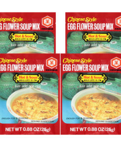 (4 Pack) Kikkoman Chinese Style Egg Flour Mix Hot & Sour Soup, .88 oz