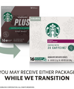 Starbucks Dark Roast K-Cup Coffee Pods with 2X Caffeine — for Keurig Brewers — 1 box (16 pods)