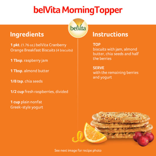 belVita Cranberry Orange Breakfast Biscuits, 5 Packs (4 Biscuits Per Pack)