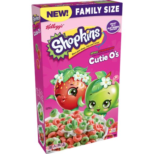 Kellogg’s Shopkins Apple Strawberry Breakfast Cereal 13 oz